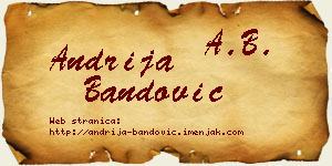 Andrija Bandović vizit kartica